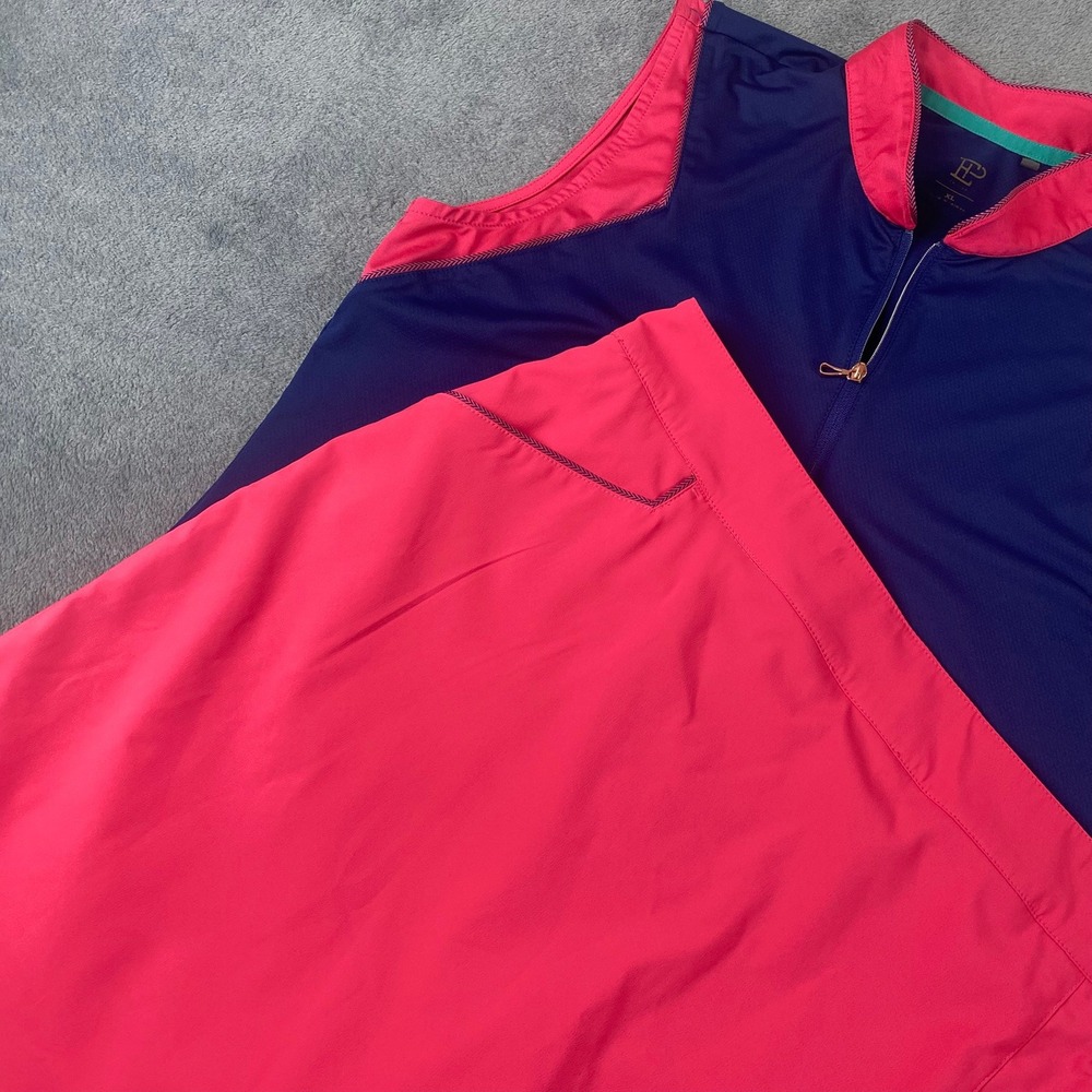 EP New York Women XL/16 Golf Set Polo Skort Navy Pink Sleeveless Performance